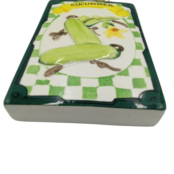 Studio Nova Pepper, Egg Plant, Cucumber Fiesta Vegetables Themed Ceramic Wall Pl - Picture 12 of 16